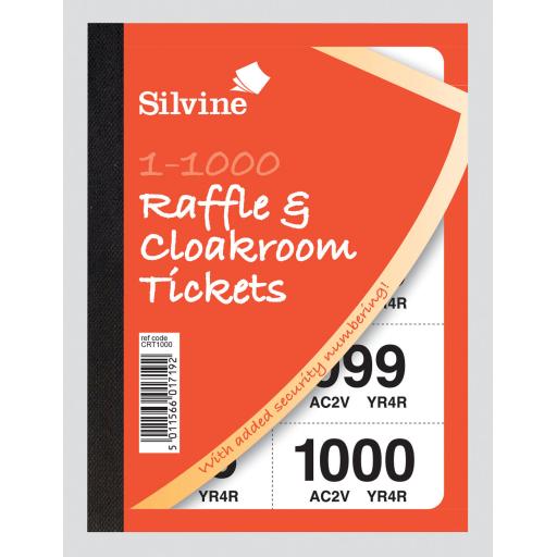 Silvine Raffle & Cloakroom Tickets 1-1000