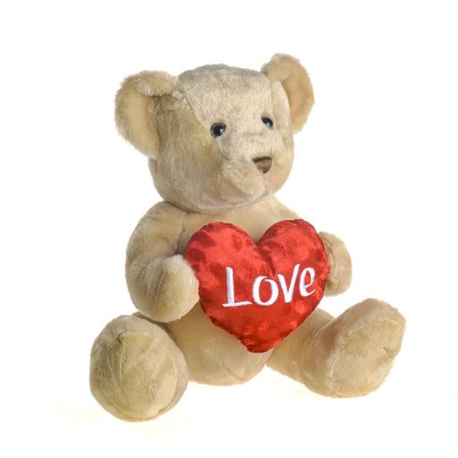 Brown Chester Bear With Heart (20cm)