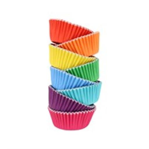Cupcake Cases Foil Lined - Rainbow PK/100