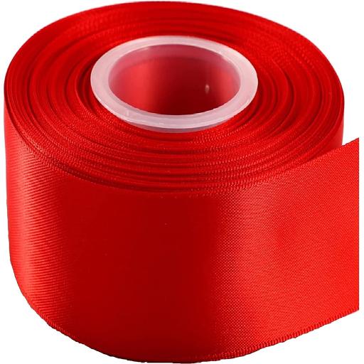 Polyester Satin Ribbon Red 50Mm X1 M
