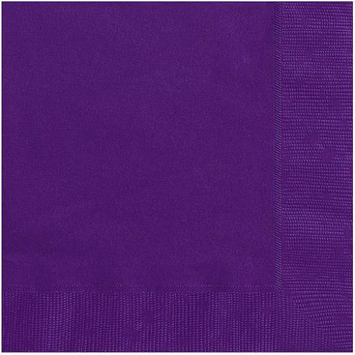 Paper Cocktail Napkins, 5 in, Dark Purple, 20ct