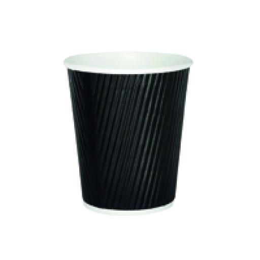 Cups Black Ripple Coffee 12oz