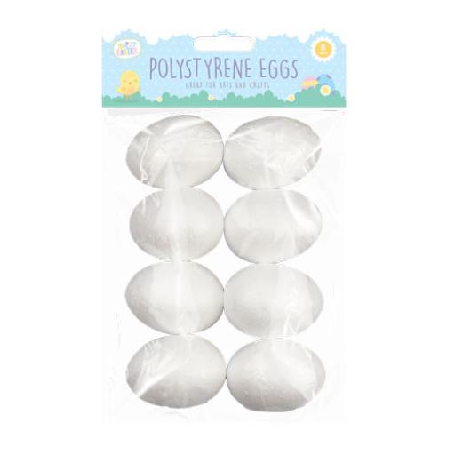 Polystyrene Eggs 8pk