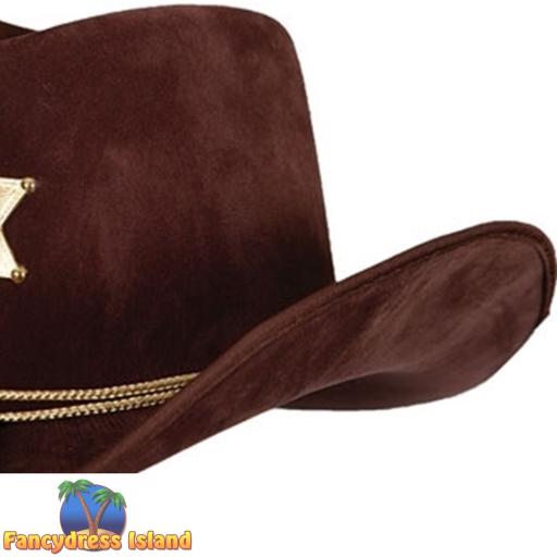 Suede Cowboy Sheriff Hat