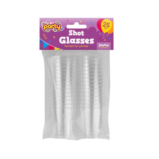 Clear Plastic  Shot Glasses 25/PK