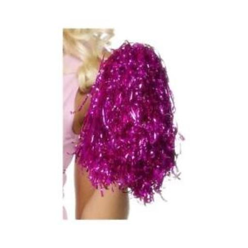 Pink Pom Poms Metallic