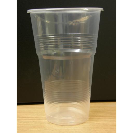 Pint Plastic Clear Cups 25pcs