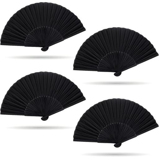 Spanish   Hand Fan Black  Assorted Colour