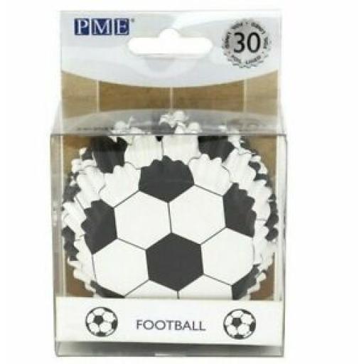 Football Cupcake Baking Cases Foil Pack of 30
