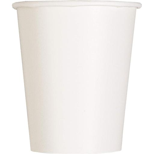 9oz White Paper Cups, Pack of 14