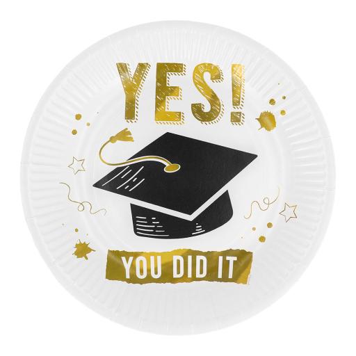 8 Paper plates 'YES YOU DID IT