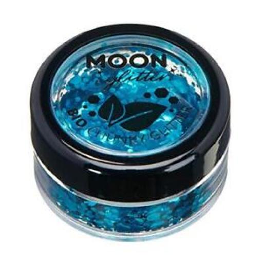 Moon Glitter Bio Chunky Glitter, Blue