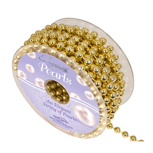 Eleganza Pearls 8mm x 10m Metallic Gold