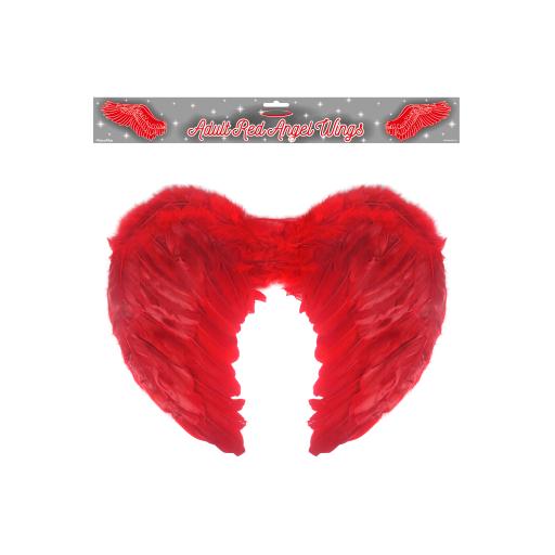 Adult Red Angel Feather Wings (44cm x 34cm)