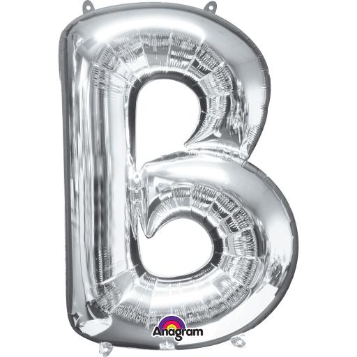 Balloon Air-field Letter  B Silver 16in