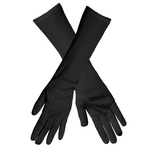 ladies' elbow gloves black