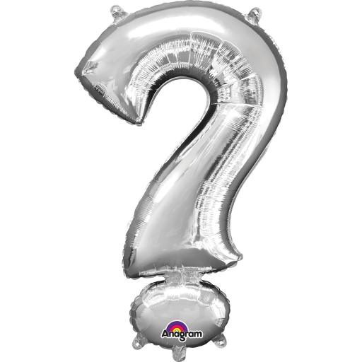 Symbol ? Silver Mini shape Foil Balloons 16"/"40cm