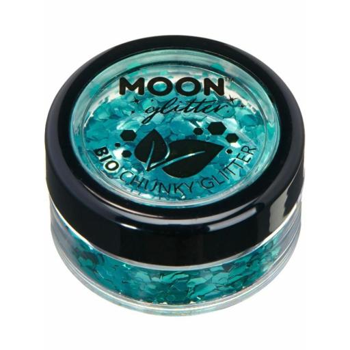 Moon Glitter Bio Chunky Glitter, Turquoise