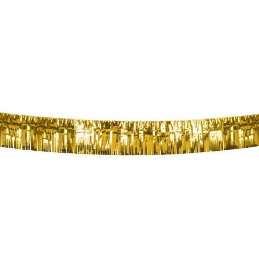 Metallic fringe garland gold