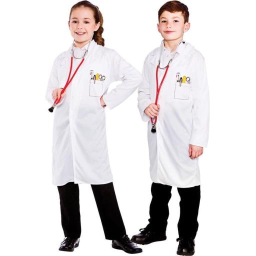 Doctors Medical Kids Coat Costume 3-4 Years