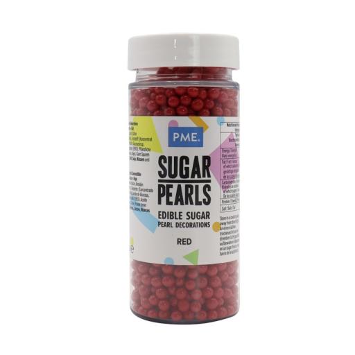 Red Edible Cake, Cupcake Sugar Pearls 100g