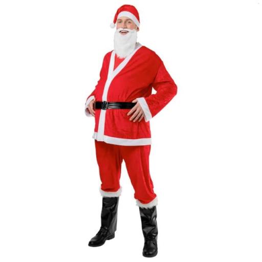 6pc Deluxe Velour Santa Suit (One  Size)