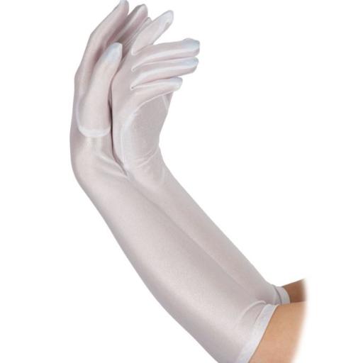 Ladies Long Gloves - WHITE