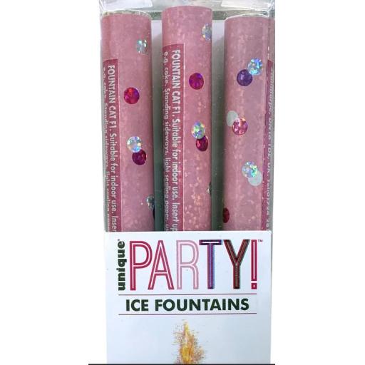 Ice Fountains - Pink 3 Pack Pink