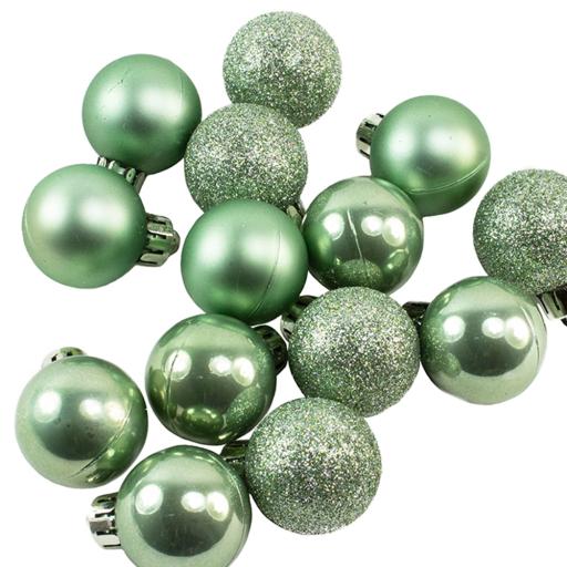 Turquoise Christmas Baubles 6pk