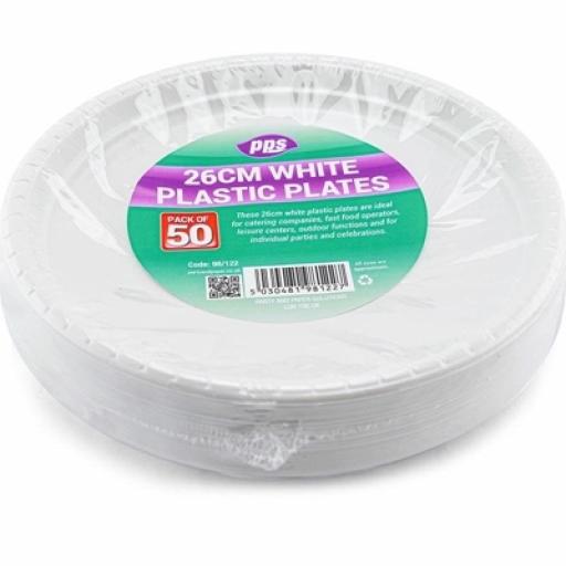 PPS Large Plastic 50  Plates 26cm