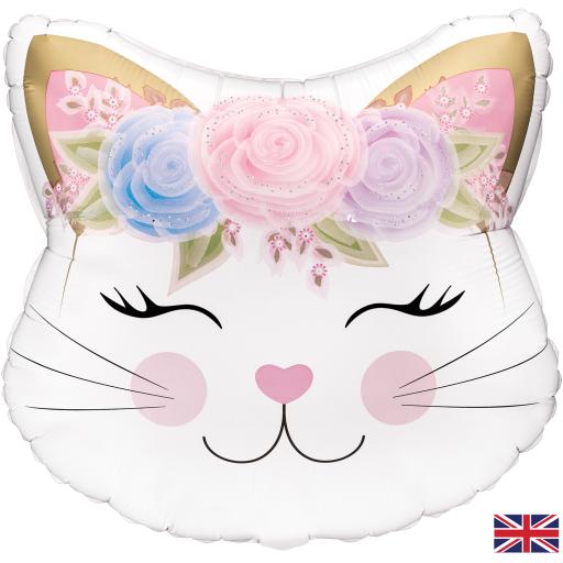 22inch Shape Floral Kitten Holographic