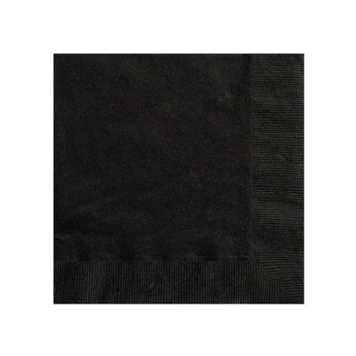 20 Ct  Midnight  Black Napkins  12.75Inch X 12.75 Inch