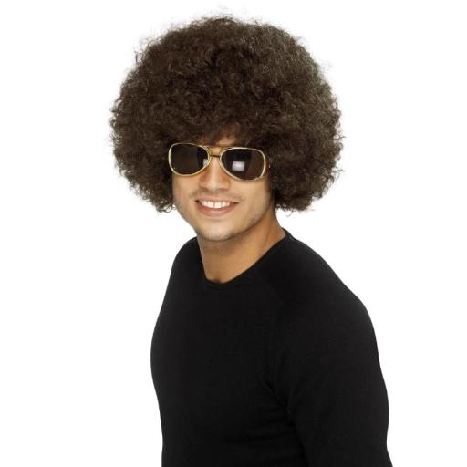 70s Funky Afro Wig Brown 120g