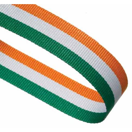 Irish Flag Material Ribbon 25mm