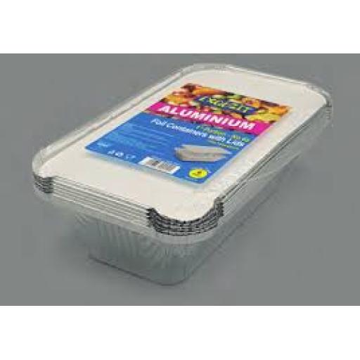 Aluminium Foil Loaf Pans & Lids 320 x 168 x 78mm