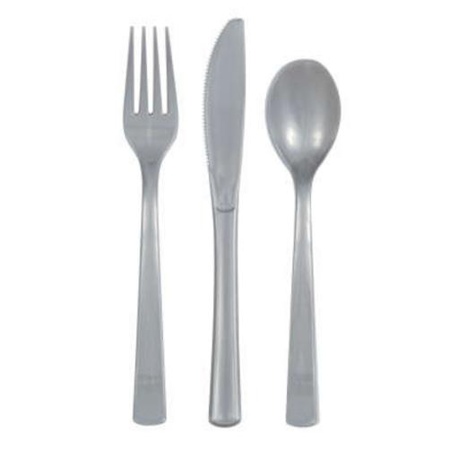 Unique Silver Plastic Cutlery