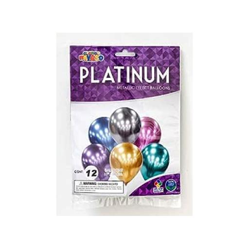 Platinum Gold Latex Balloons 11'' 12pk