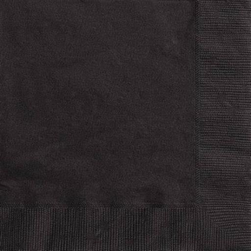 20 Ct  Midnight  Black Napkins  9.72 Inch X 9.72 Inch