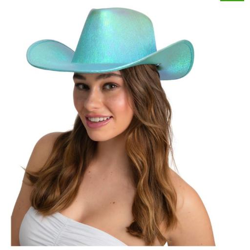 Texan - Aqua Iridescent Hat