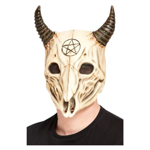 Satanic Ram Skull Overhead Mask, Latex