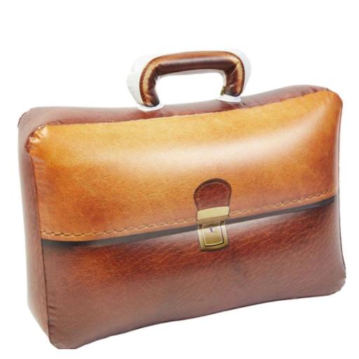 Inflatable Briefcase, Brown, 32cm/13in