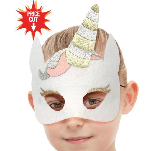 Unicorn Felt Mask, with Elastic