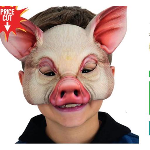 Kids Pig Mask, on Elastic