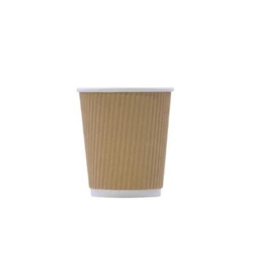 8 Oz Brown Ripple Wall Cup Pack of 25