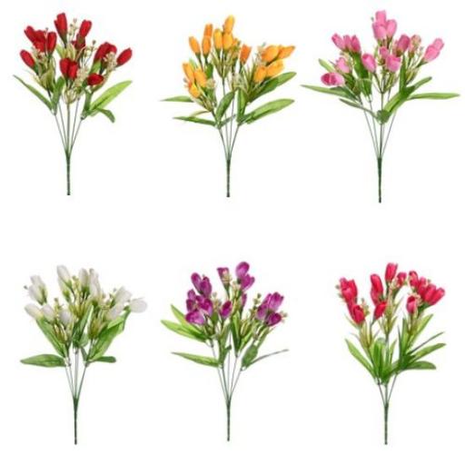 35cm Mini Tulip Bush  Assorted X 36pcs