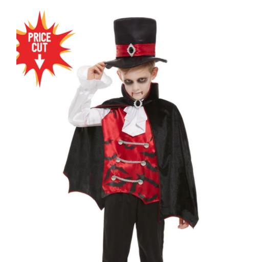 Vampire Costume, Boys, Black, M - Age 10-12 Years