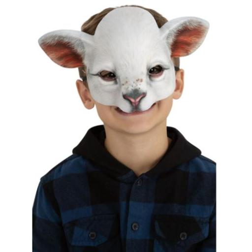 Kids Lamb Mask, on Elastic