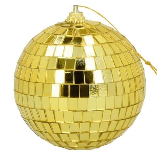 Set 6 Disco balls gold (Ø 8 cm)