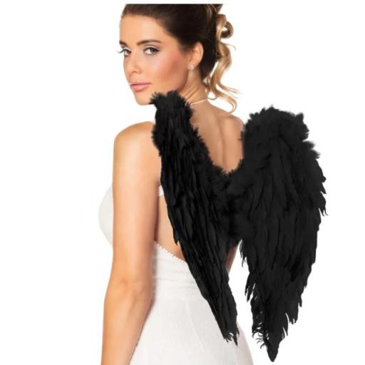 Angel wings black (50 x 50 cm)