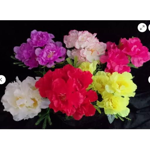 30 Cm Mini Carnation Bush Assorted